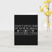 Carte That's What I Do I Play Ckleball And I Know Things (Fleur jaune)