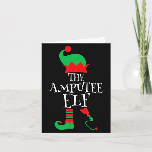 Carte The Amputee Elf Christmas Funny Limb Surgery Joke  (Devant)