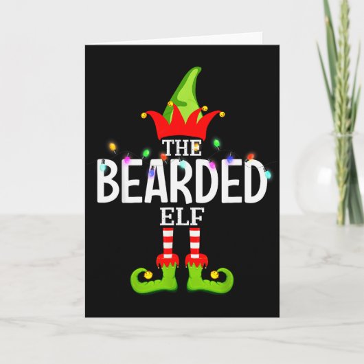 Carte The Bearded Elf Christmas Matching Pajamas (Devant)