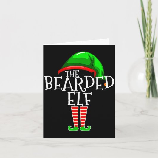 Carte The Bearded Elf Family Matching Group Christmas Be (Devant)
