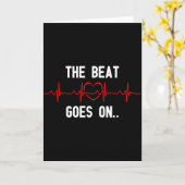 Carte The Beat Goes On Heartbeat Heart Surgery Heart Dis (Fleur jaune)