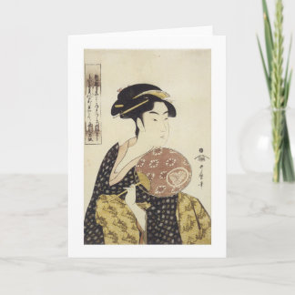 Carte The Beauty Ohisa, Utamaro, 1792-95