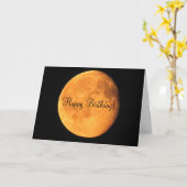 Carte The Big Yellow Moon ; Joyeux anniversaire (Fleur jaune)