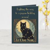 Carte The Black Cat Fairy Lights On Festive Nights (Fleur jaune)