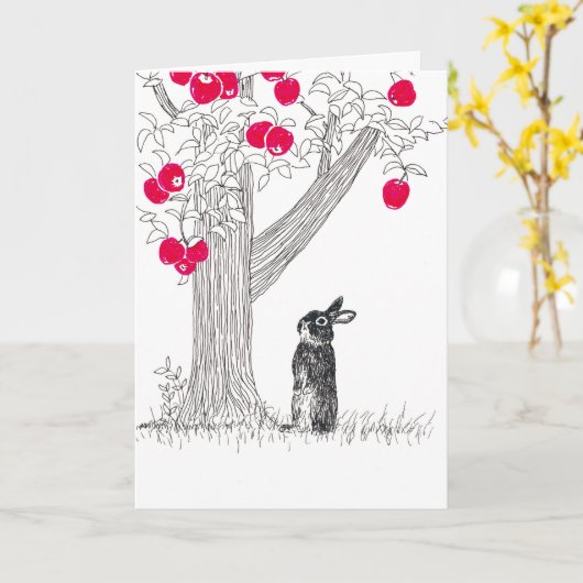 Carte The Black Rabbit and the Apple Tree (Fleur jaune)