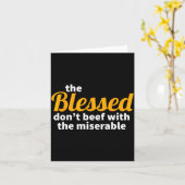 Carte The Blessed Don't Beef With The Miserable - Christ (Fleur jaune)