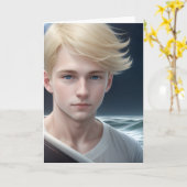 Carte The Blond Boy Greetings Card (Fleur jaune)