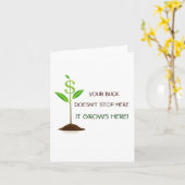 Carte The Buck Doesn't Stop Here Notecard (Fleur jaune)