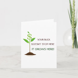 Carte The Buck Doesn't Stop Here Notecard