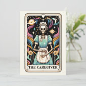 Carte The Caregiver Tarot Card Mother's Day Skeleton (Debout devant)