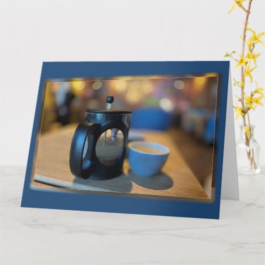 Carte Thé chaud (Fleur jaune)