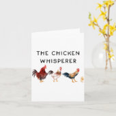 Carte The Chicken Whisperer Funny  (Fleur jaune)