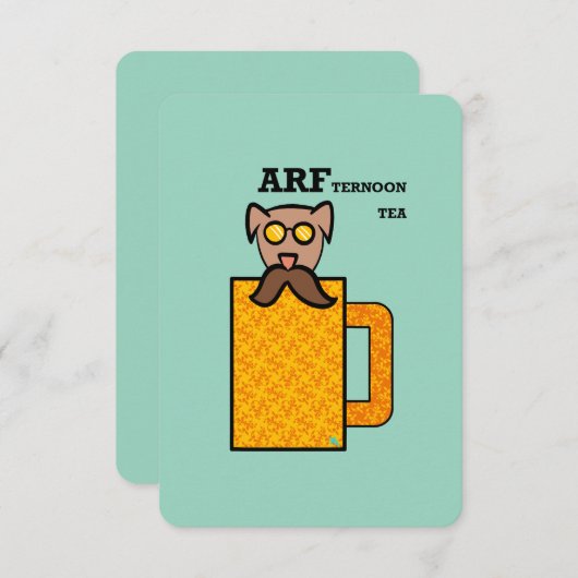 Carte Thé Chien après-midi (Devant / Derrière)