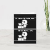 Carte The Code Doesn't Work Funny Programmer Computer En (Devant)
