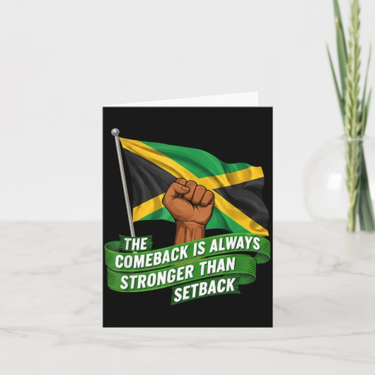 Carte The Comeback Is Always Stronger Jamaica Strong Fla (Devant)