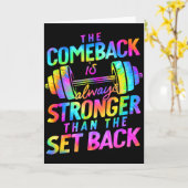 Carte The Comeback Is Always Stronger Than The Set Back  (Fleur jaune)