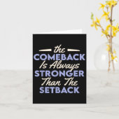 Carte The Comeback Is Always Stronger Than The Setback  (Fleur jaune)