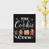 Carte The Cookie Crew Christmas Baking Cookie Lover Kids (Fleur jaune)