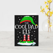 Carte The Cool Dad Elf Christmas Family Matching Xmas Da (Fleur jaune)