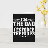Carte The Dad Enforce The Rules Funny Dad Gift (Fleur jaune)