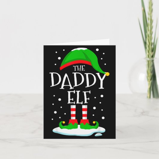 Carte The Daddy Elf Christmas Family Matching Xmas Dad G (Devant)