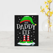 Carte The Daddy Elf Christmas Family Matching Xmas Dad G (Fleur jaune)