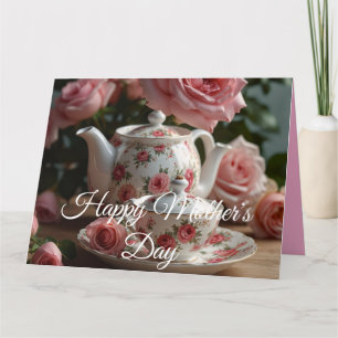 Carte Thé de rose de chou rose