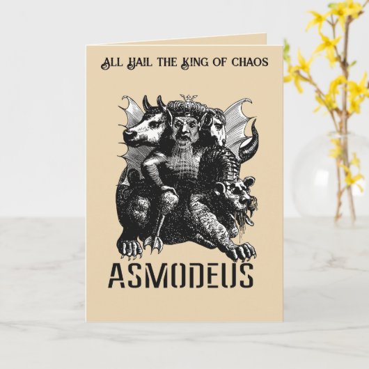 Carte The Devil Personified Illustration Asmodeus (Fleur jaune)