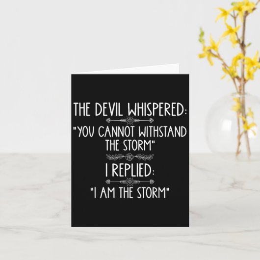 Carte The Devil Whispered You Cannot Withstand The Self- (Fleur jaune)