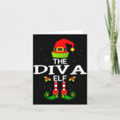 Carte The Diva Elf Christmas Family Matching Pajama (Devant)