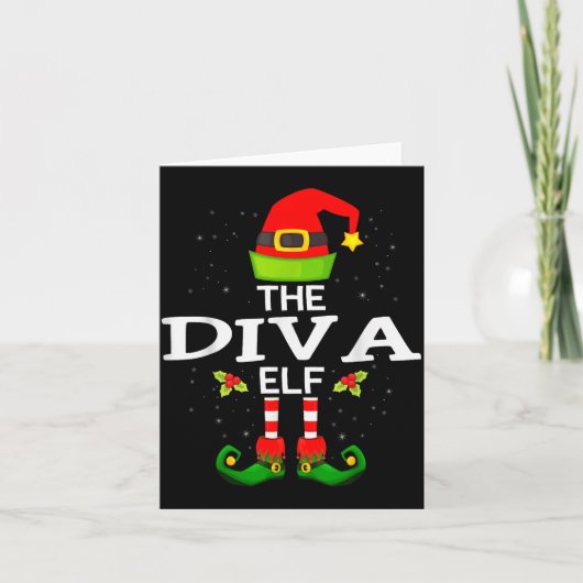 Carte The Diva Elf Christmas Family Matching Pajama (Devant)
