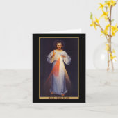 Carte The Divine Mercy Shirt Premium  (Fleur jaune)