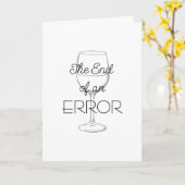 Carte The End of an Error Wine Divorce Card (Fleur jaune)
