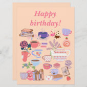 Carte Thé Et Livres (Devant / Derrière)