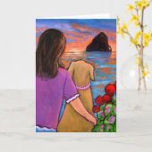 Carte Thé et soeurs (Fleur jaune)