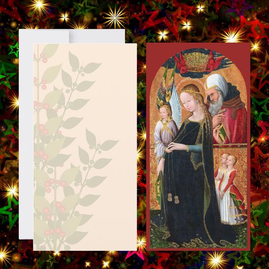 Carte The Expectant Madonna with Saint Joseph Flat Card