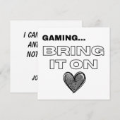 Carte The Gamer Card (Devant / Derrière)