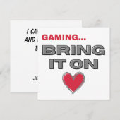 Carte The Gamer Flat Note Card (Devant / Derrière)