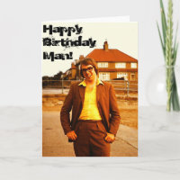 The Geek - Retro 1970's English Man Birthday Card