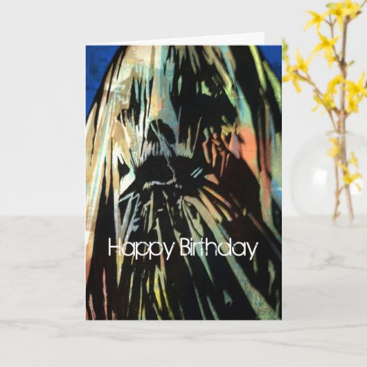 Carte 'The Ghost in the Canvas' Birthday Card (Fleur jaune)