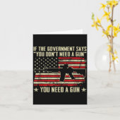 Carte The Government Says You Don't Need A Gun - Funny P (Fleur jaune)