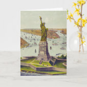 Carte The Great Bartholdi Statue, Statue of Liberty (Fleur jaune)
