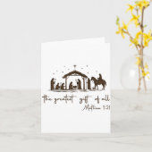 Carte The Greatest Gift For All Christmas Nativity Jesus (Fleur jaune)