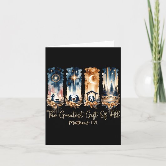 Carte The Greatest Gift For All Christmas Nativity Jesus (Devant)