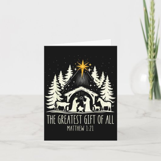 Carte The Greatest Gift For All Christmas Nativity Jesus (Devant)