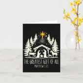 Carte The Greatest Gift For All Christmas Nativity Jesus (Fleur jaune)