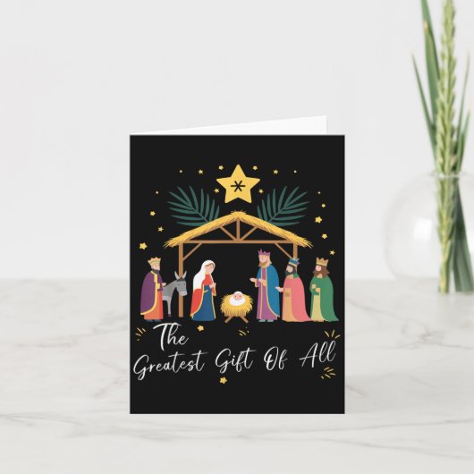 Carte The Greatest Gift For All Christmas Nativity Jesus (Devant)