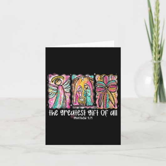 Carte The Greatest Gift For All Christmas Nativity Jesus (Devant)