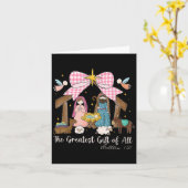 Carte The Greatest Gift For All Christmas Nativity Jesus (Fleur jaune)