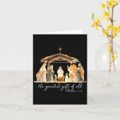 Carte The Greatest Gift Of All Nativity Scene Christian (Fleur jaune)